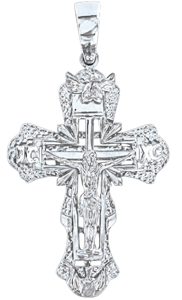 SILBER KREUZ 925 Sterling Orthodoxe Anhänger russisch крест серебрянный k85