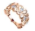 Gold Rings with Zirconia