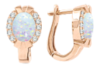 Goldohrringe mit Opal