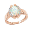 Gold Rings with Opal