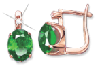 Goldohrringe mit Smaragd