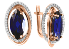 Goldohrringe mit Saphir