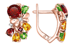 Goldohrringe mit Citrin