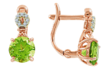 Goldohrringe mit Chrysolith