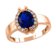 Gold Rings with Sapphire