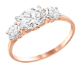 Gold Rings with Swarovski Crystals