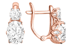 Goldohrringe mit Swarovski Kristallen