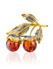 Brooch with amber