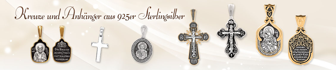 Vergoldete Kreuze und Ikonen