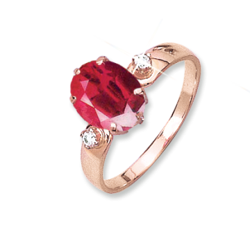 Damenring aus Rotgold 585° mit Rubin HTS. 