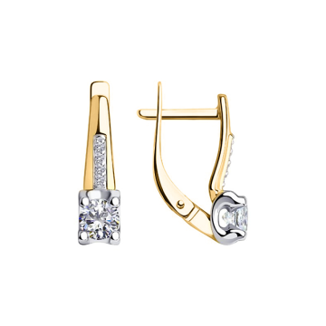 Gelb gold 585° (14K) Ohrringe mit Zirkonia 