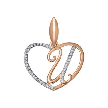 Anhänger aus Rotgold 585 mit Zirkonia 