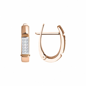 Ohrringe aus Rotgold 585° mit Brillanten 