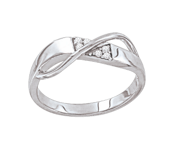 Damen-ring aus 925er Sterling Silber mit Zirkonia 