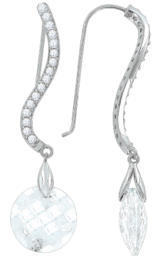 Ohrhaken aus 925er Sterling Silber mit Zirkonia 