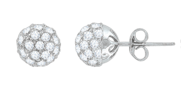 Silver earrings with zirconia 