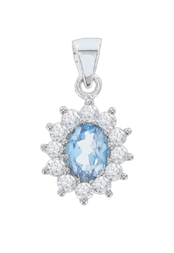 Anhänger 925er Sterling Silber mit Zirkonia 