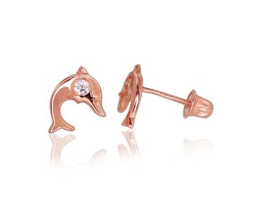 Goldene Ohrstecker mit Schrauben 