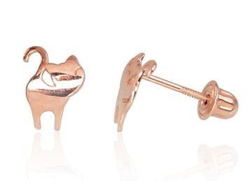 Goldene Ohrstecker mit Schrauben 