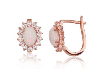 Gold earrings with 'english' lock 