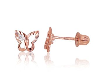 Goldene Ohrstecker mit Schrauben 