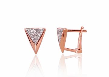 Gold earrings with 'english' lock 
