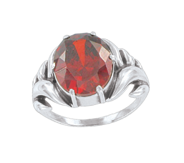 Damenring aus 925er Sterling Silber mit Granat HTS 