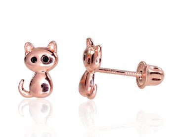 Goldene Ohrstecker mit Schrauben 