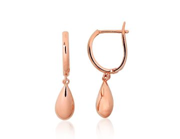 Gold earrings with 'english' lock 