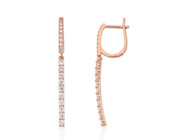 Gold earrings with 'english' lock 