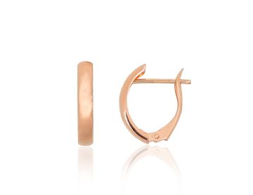 Gold earrings with 'english' lock 