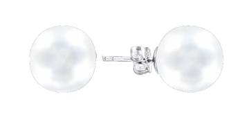 Silver earrings with pearl 