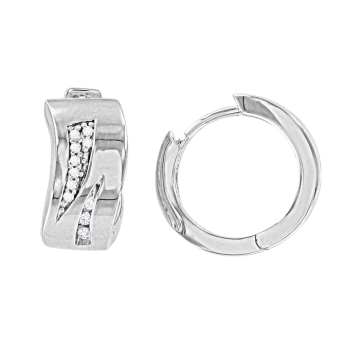 Silver earrings with zirconia 