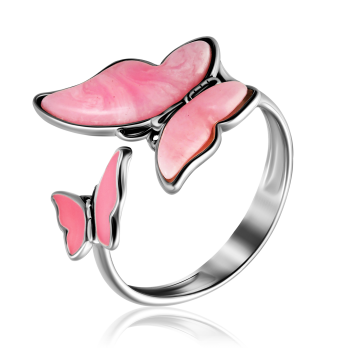 Silver ring with Quartz imitation 