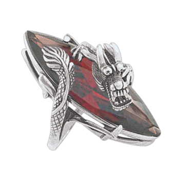 Damenring aus 925er Sterling Silber mit Granat 