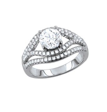 Silver ring with zirconia 