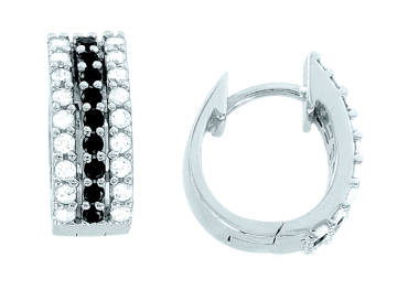 Silver earrings with zirconia 