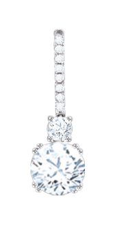 Silver pendant with cubic zirconia 