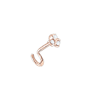 Rotgold 585 Nasenstecker mit Zirkonia 