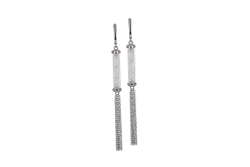 Silver earrings with zirconia 