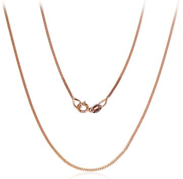 Goldene Kette Curb 1 mm , Diamantenbearbeitung der Facetten 