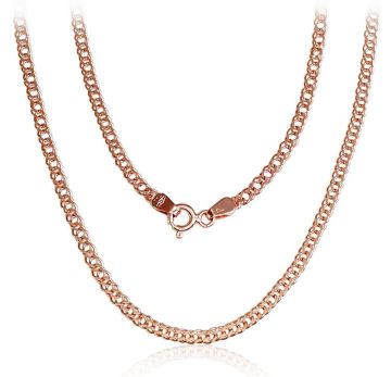 Gold chain Double rombo 2.5 mm , diamond cut 