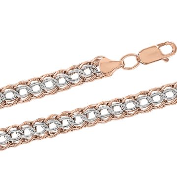 Chain in red gold of 585 assay value 55 cm
