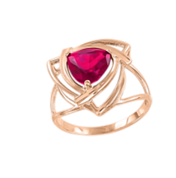 Damenring aus Rotgold 585° mit Rubin HTS. 