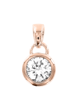 Gold-plated silver pendant with zirconia 