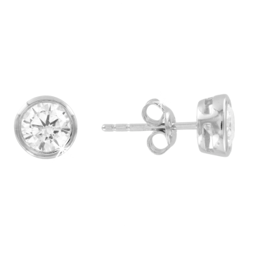 Silver earrings with zirconia 