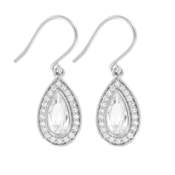 Silver earrings with zirconia 