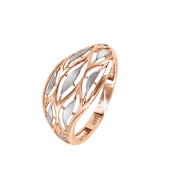Lady´s ring in red gold of 585 assay value 