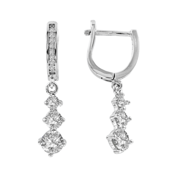 Silver earrings with zirconia 