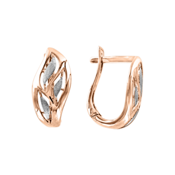 Серьги из красного золота 585 пробы 